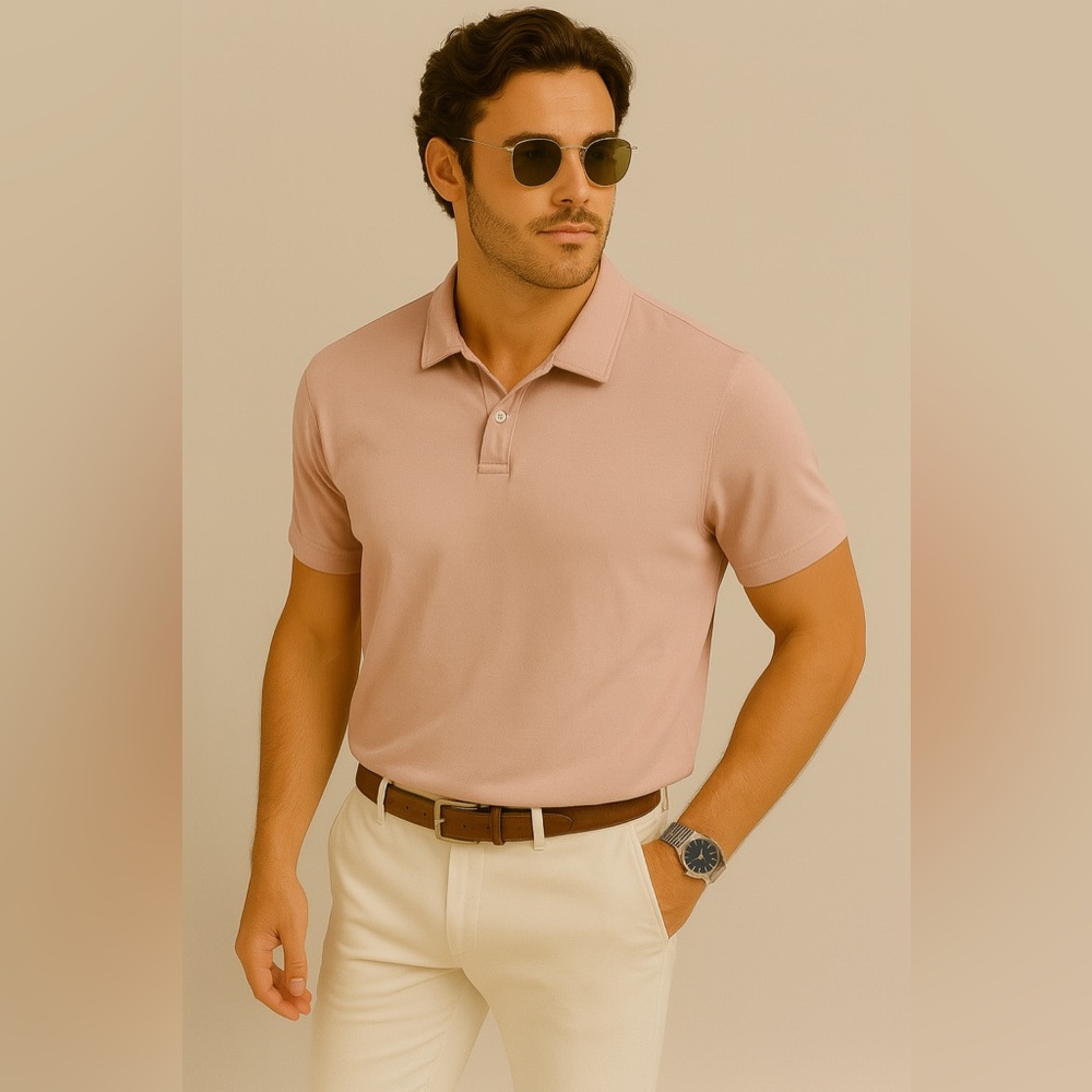 14th & Union Pink Polo Shirt Tailored Fit